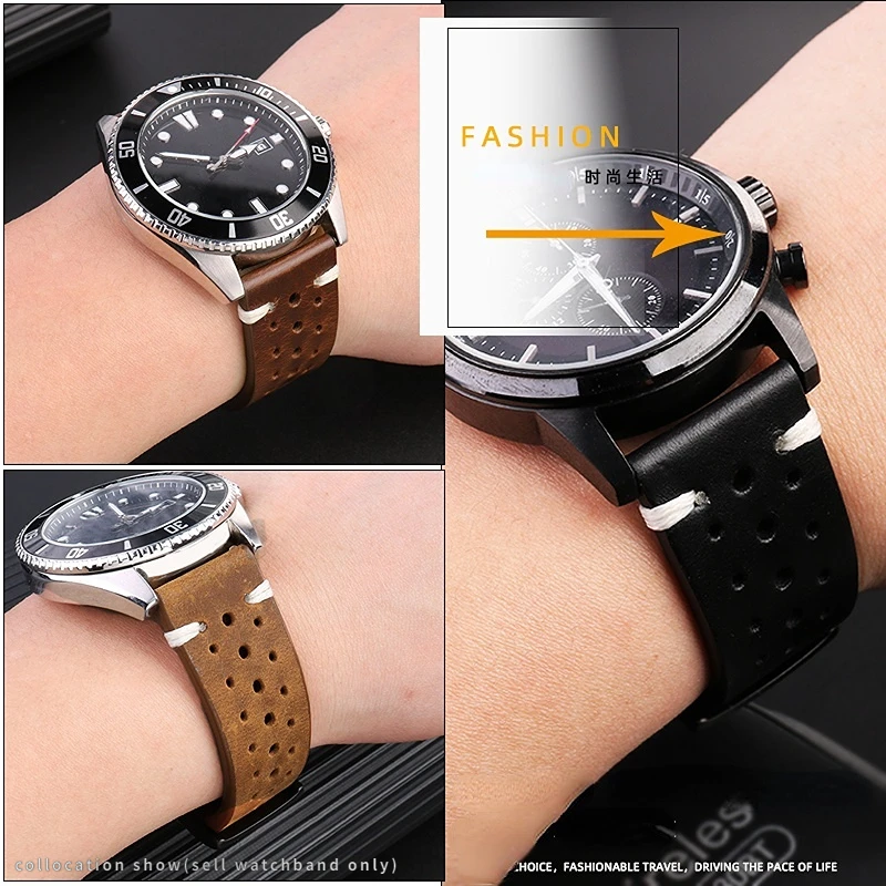 

Ремешок ручной работы из воловьей кожи для часов OMEGA Tudor huawei, быстросъемный браслет из натуральной кожи 4 вида цветов 20 22 мм