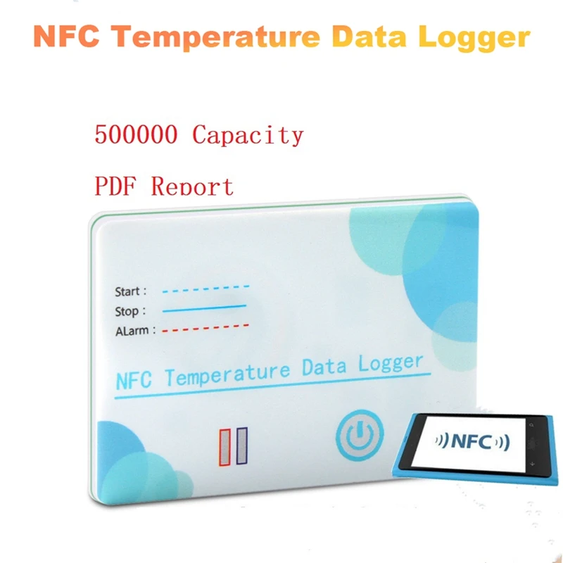 

NFC Temperature Data Logger Single Use PDF Report Temperature Recorder NFC K2 Temperature Record Instrument