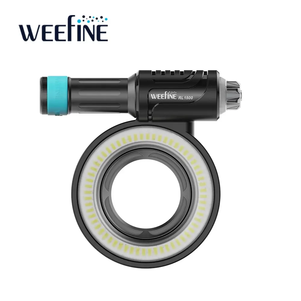 Фото Кольцевая лампа Weefine-WF108, 1500 люмен для камеры Olympus Tough TG7 6 5, подводного плавания, подводной съемки, видеосъемки, макросъемки/близкого плана №1