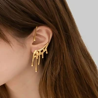unique design fashion irregular lava ear clip simple geometric drop ear cuff earrings women jewelry gifts