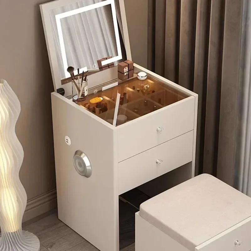 Шкаф с ящиками комод стол для девушек современный зеркальный макияжный