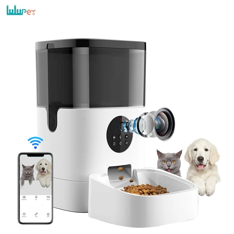 

Dropshipping Automatic Pet Feeder Dog Cat Food Dispenser 4L CapacityTimer Feeding Tuya Wifi Smart With Camera