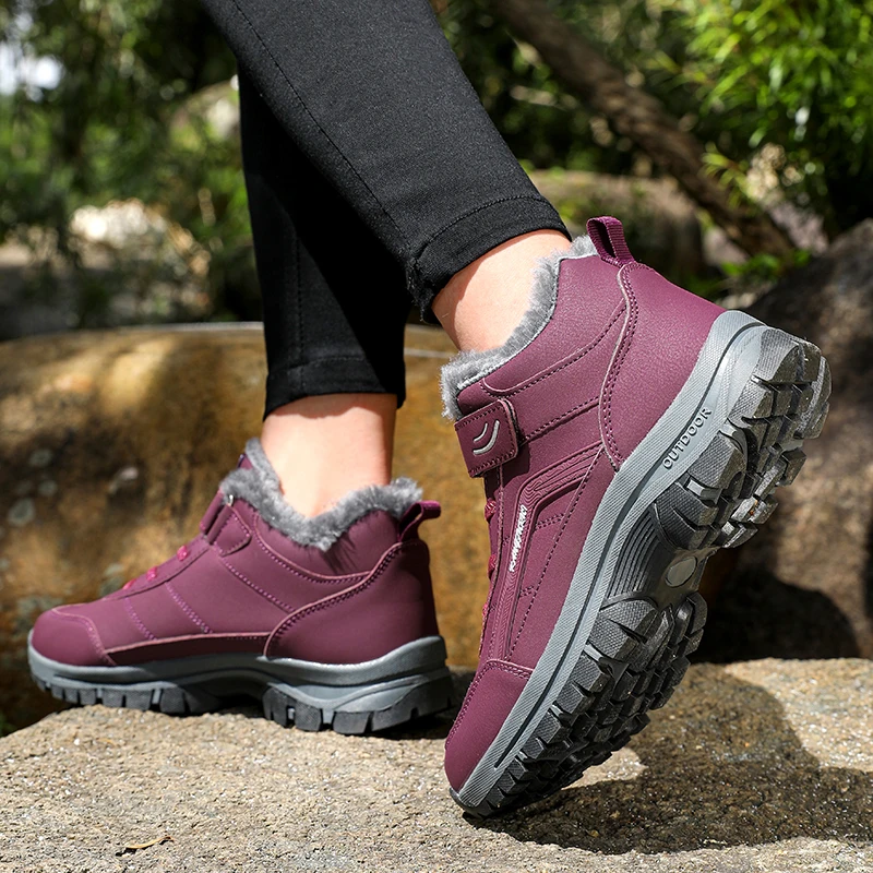 Зимние кашемировые теплые модные кроссовки для отдыха на открытом воздухе снега