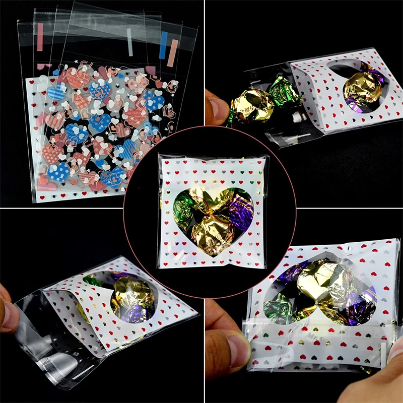 100pcs Candy Cookie Bag Packaging Favor for Small Business Sachet Jewelry Gift Packing Product Storage Organizer Making Supplies - купить по