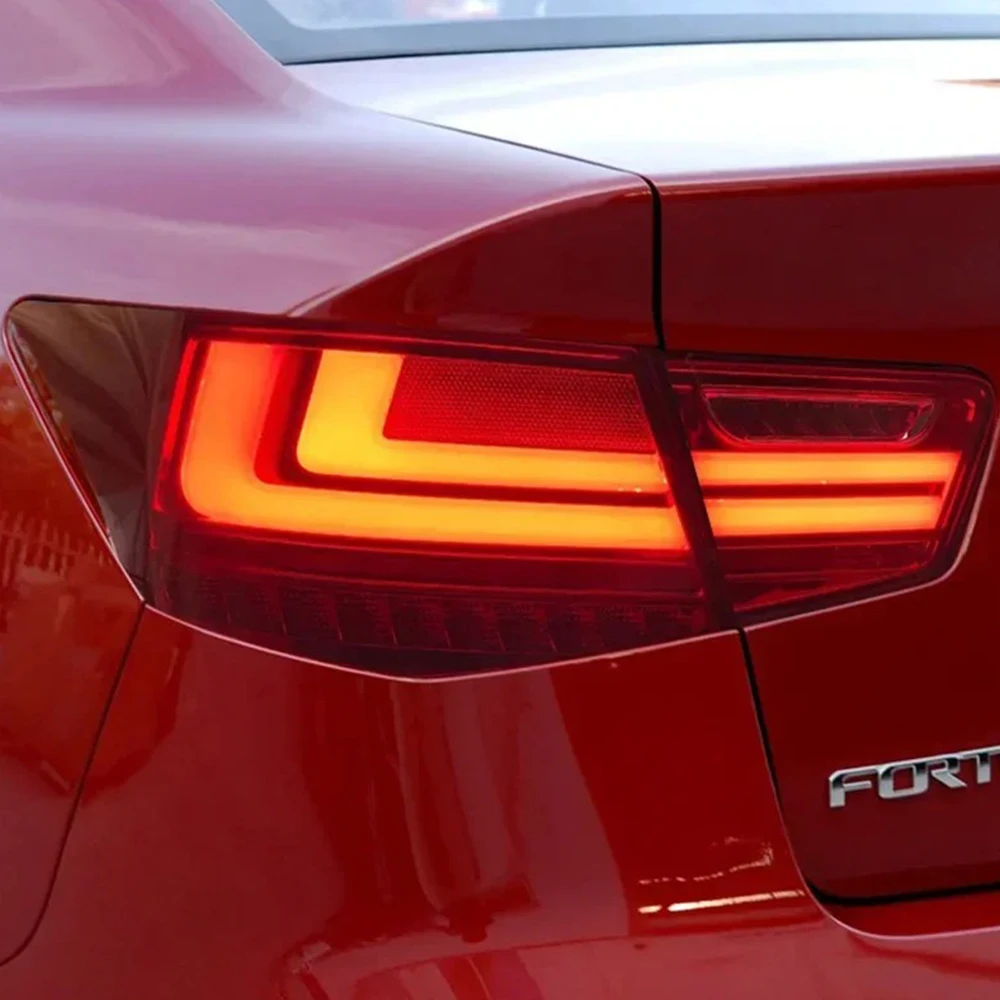 Фото Пара светодиодных задних фонарей для Kia Forte 2009-2012 DRL Противотуманный задний тормозной сигнал поворота Plug and Play Автомобильный задний фонарь в сборе №5