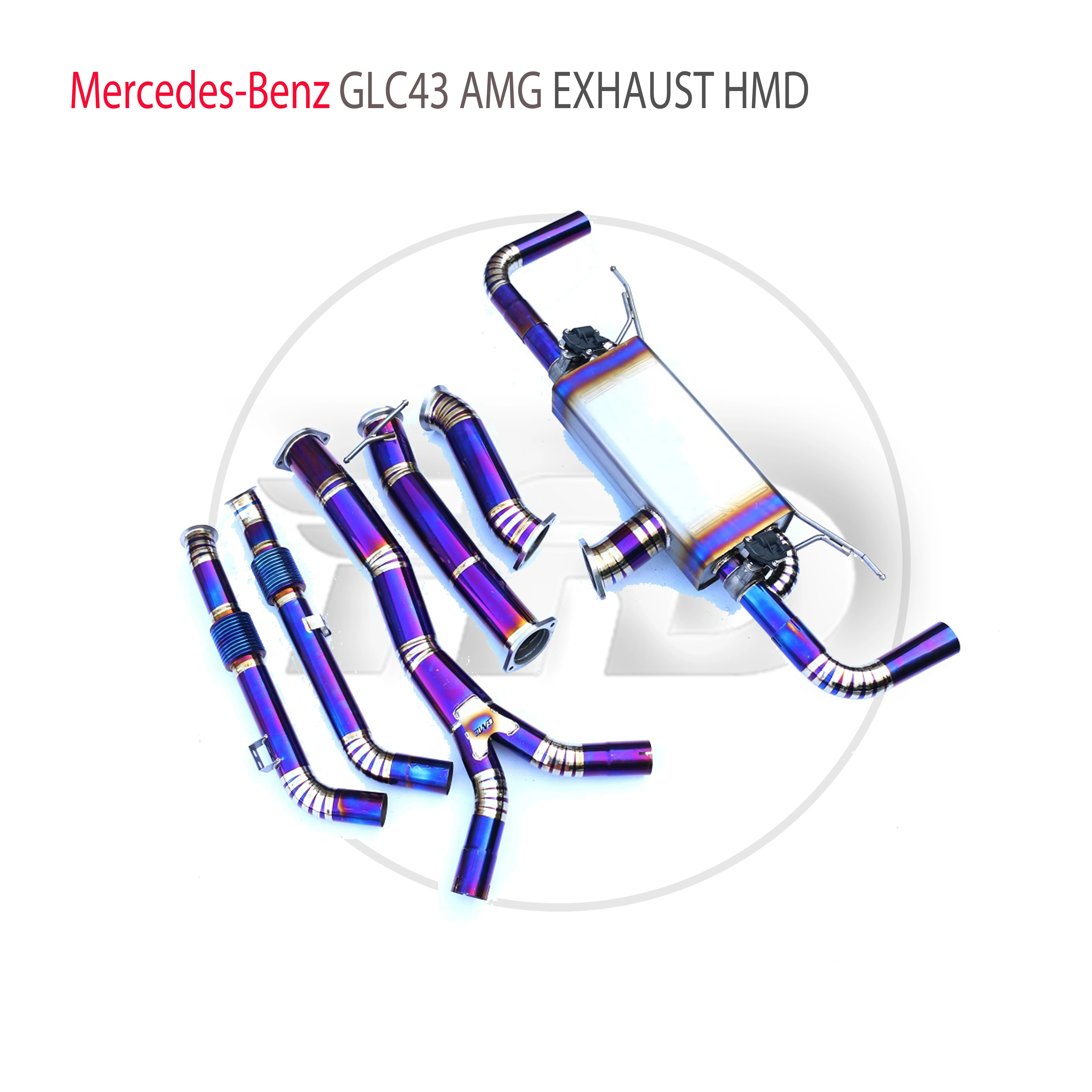 

HMD Car Accessories Titanium Alloy Catback Exhaust Pipe For Mercedes Benz GLC43 AMG Custom Valve Stainless Steel Muffler