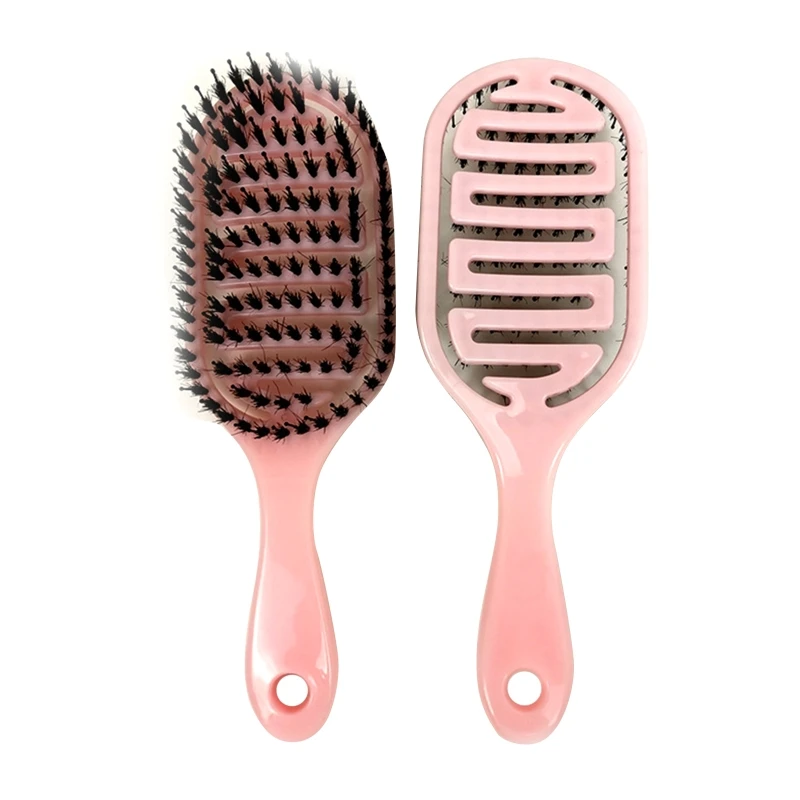 

Professional Hollow Out Hair Brush Bristles Detangling Hairbrush Massage Scalp Styling Tool for Women Men