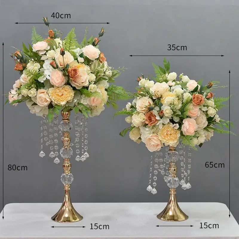 

Свадебный Настольный центр, искусственный цветок, шар, украшение, искусственный шелк, праздничная вечеринка