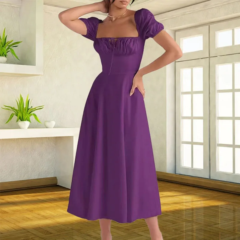 Женское длинное платье летнее атласное без рукавов с цветочным принтом и рюшами