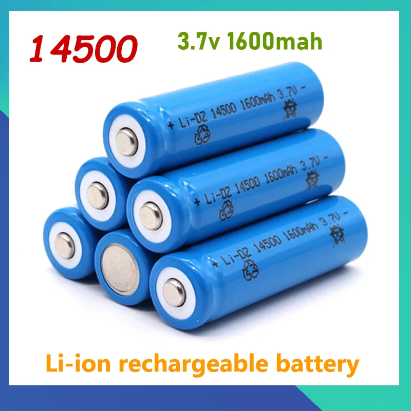 

New 3.7V 1600mah 14500 Li-ion Rechargeable Battery for Electric Shaver Toy LED Flashlight Microphone Gamepad Portable Battery