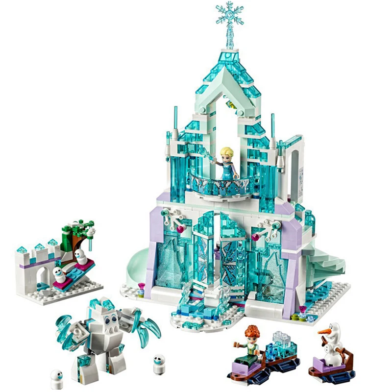 

Дворец принцессы Ариэль подводный замок Русалка дворец Эльза строительные блоки 41063 строительные блоки игрушки для девочек