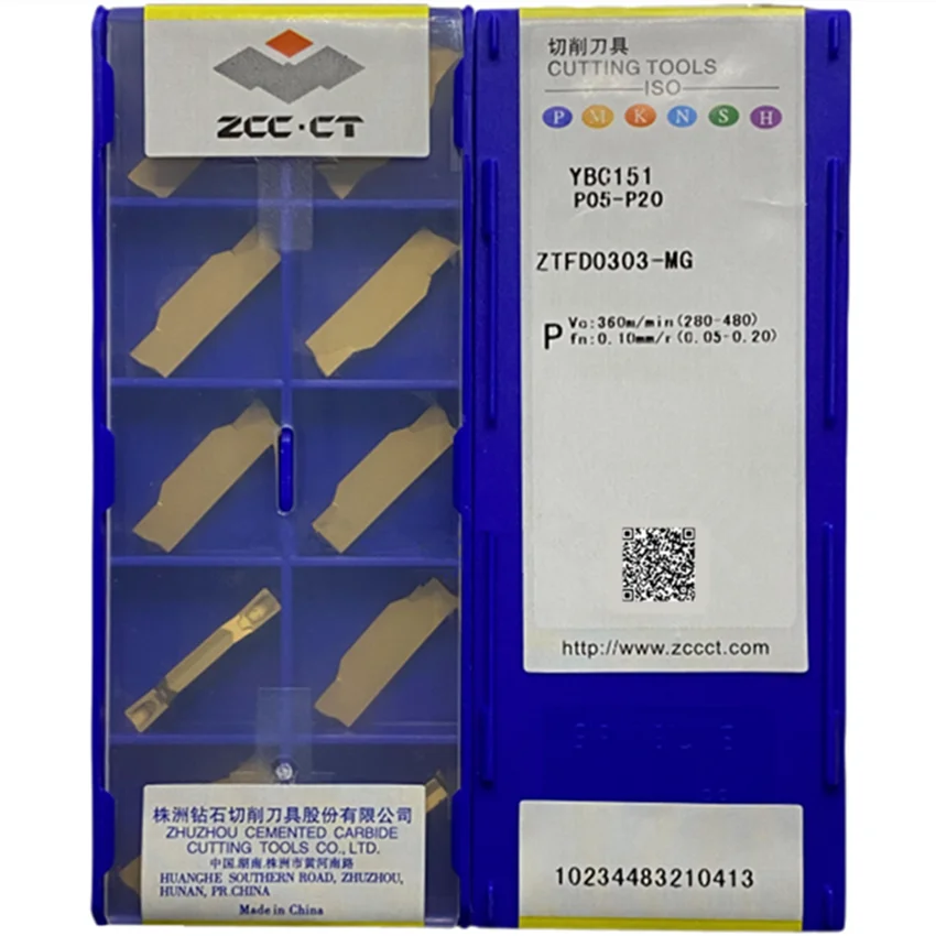 ZCC.CT ZTED02503-MG YBC151/ZTFD0303-MG YBC151/ZTGD0404-MG YBC151/ZTHD0504-MG YBC151/ZTKD0608-MG YBC151 CARBIDE INSERTS 10PCS/BOX