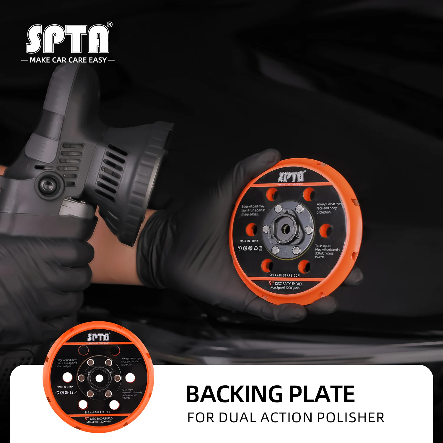 SPTA 5 inch 6 inch Backing Plate Hook and Loop with Heat Emi