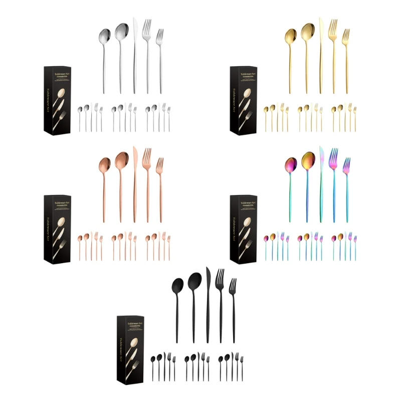 

Набор посуды 20 шт. Набор столовых приборов из нержавеющей стали Домашняя кухня Безопасная посуда