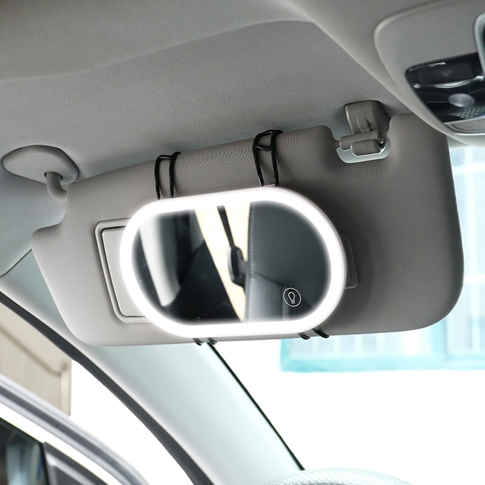 

Universal Led Car Makeup Mirror Touch-control Switch Sun-shading Visor HD Mirror Stepless Dimming Auto Interior Accessories
