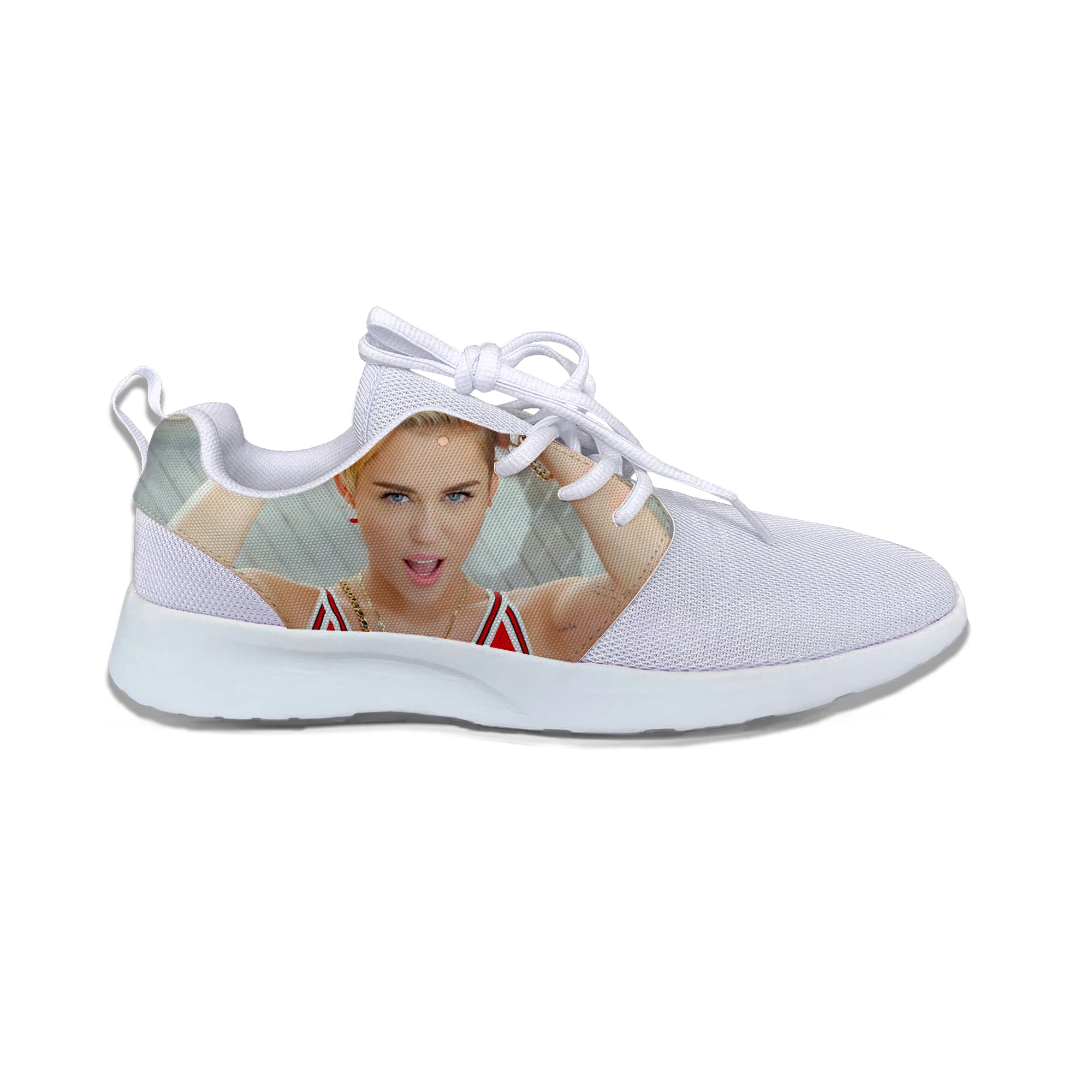 Hot Summer New Men Women Fashion Sweatshirt Miley Cyrus Shoes Lightweight Leisure Running Shoes Breathable Sports Shoes Sneakers