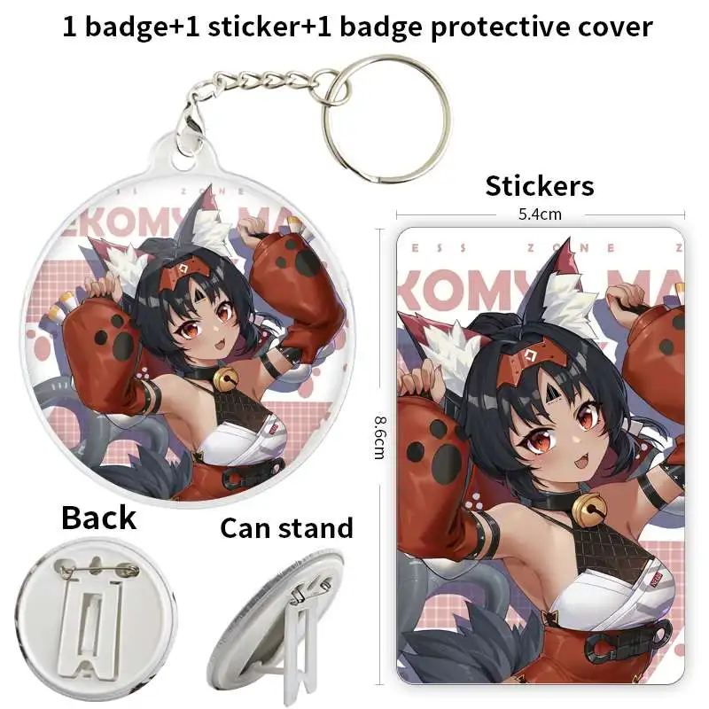 Nekomiya Mana аниме персонажи игры мягкая Кнопка значок брошь якорь периферийные знаки