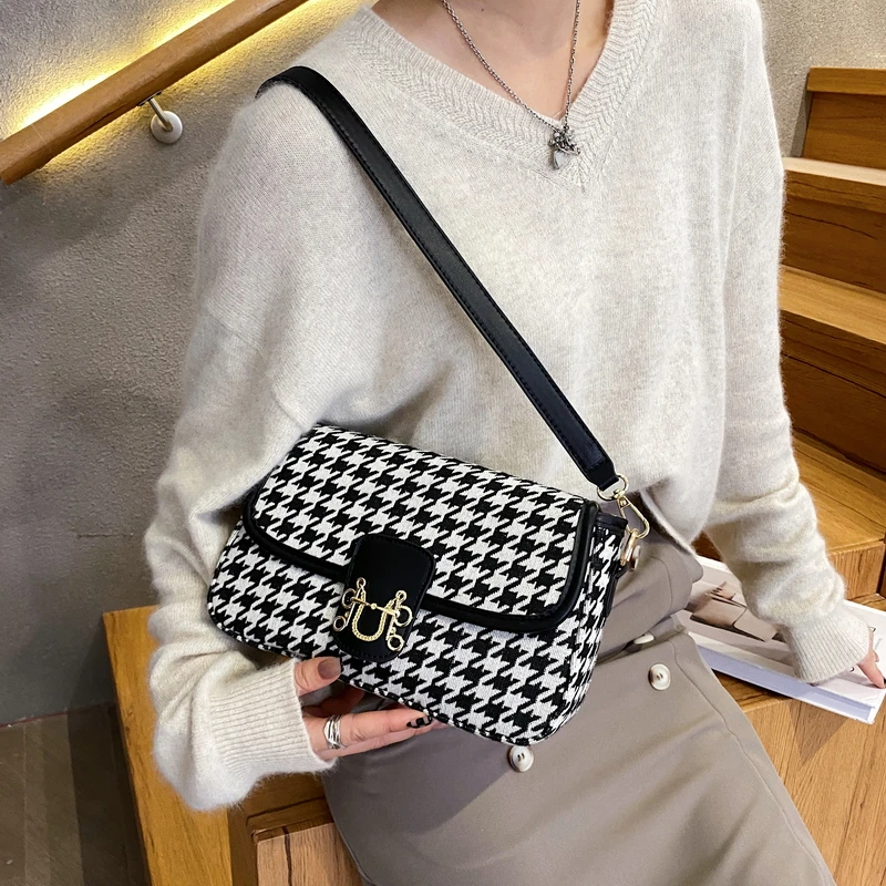

Клетчатые вместительные сумки в стиле ретро, Новая модная женская сумка-мессенджер через плечо