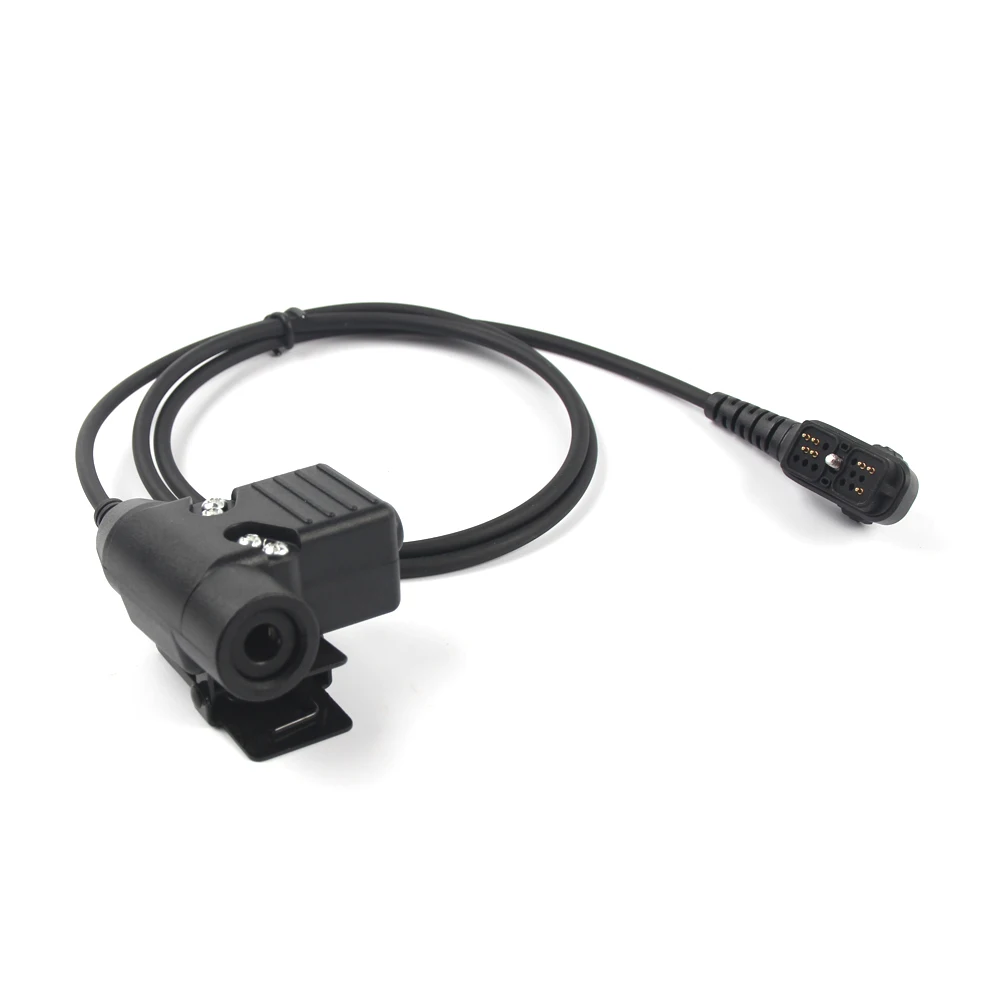 U94 PTT Headset Cable Plug Adapter Compatible with Hytera PD780 PD788 PD785 Headsetu94