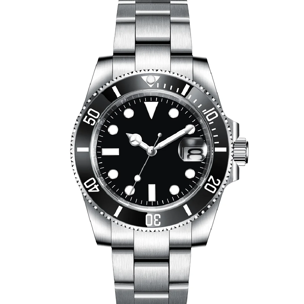 

Мужской механический браслет из нержавеющей стали под заказ 24 Jewel NH35A 40 мм, светящийся циферблат с матовой устрицей, 1 шт.