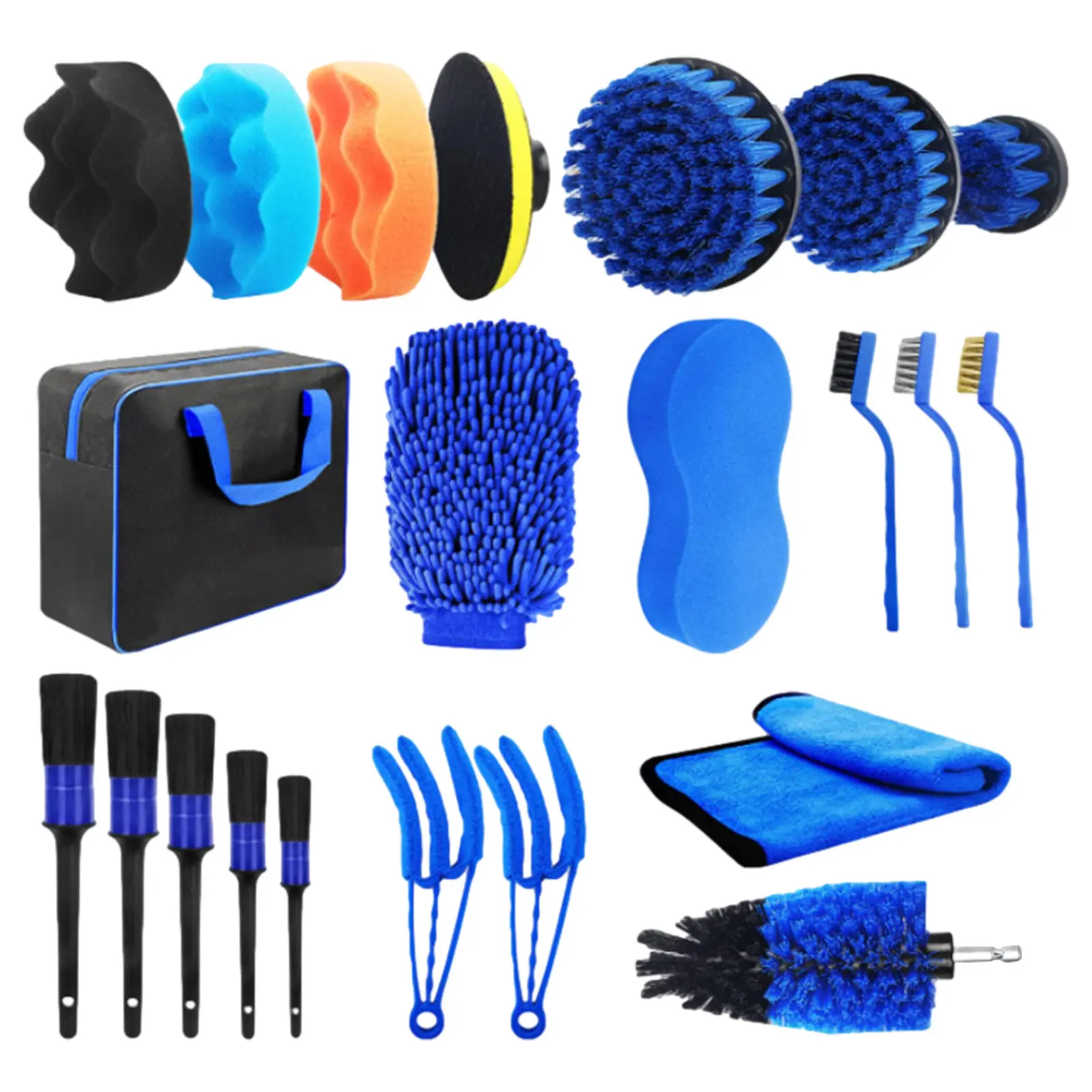 

Car Cleaning Kit 22-Pcs Car Cleaning Kit Auto Cleaning Tools Car Wash Kit Auto Cleaning Supplies For Cleaning Wheels Dashboard