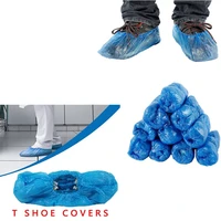 blue disposable convenient and comfortable model house high quality shoe cover pe shoe cover machine shoe cover