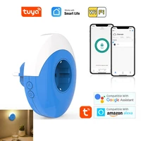 tuya smart electric socket us eu uk power plug outlets with rgb night light voice control works with alexa google assistant