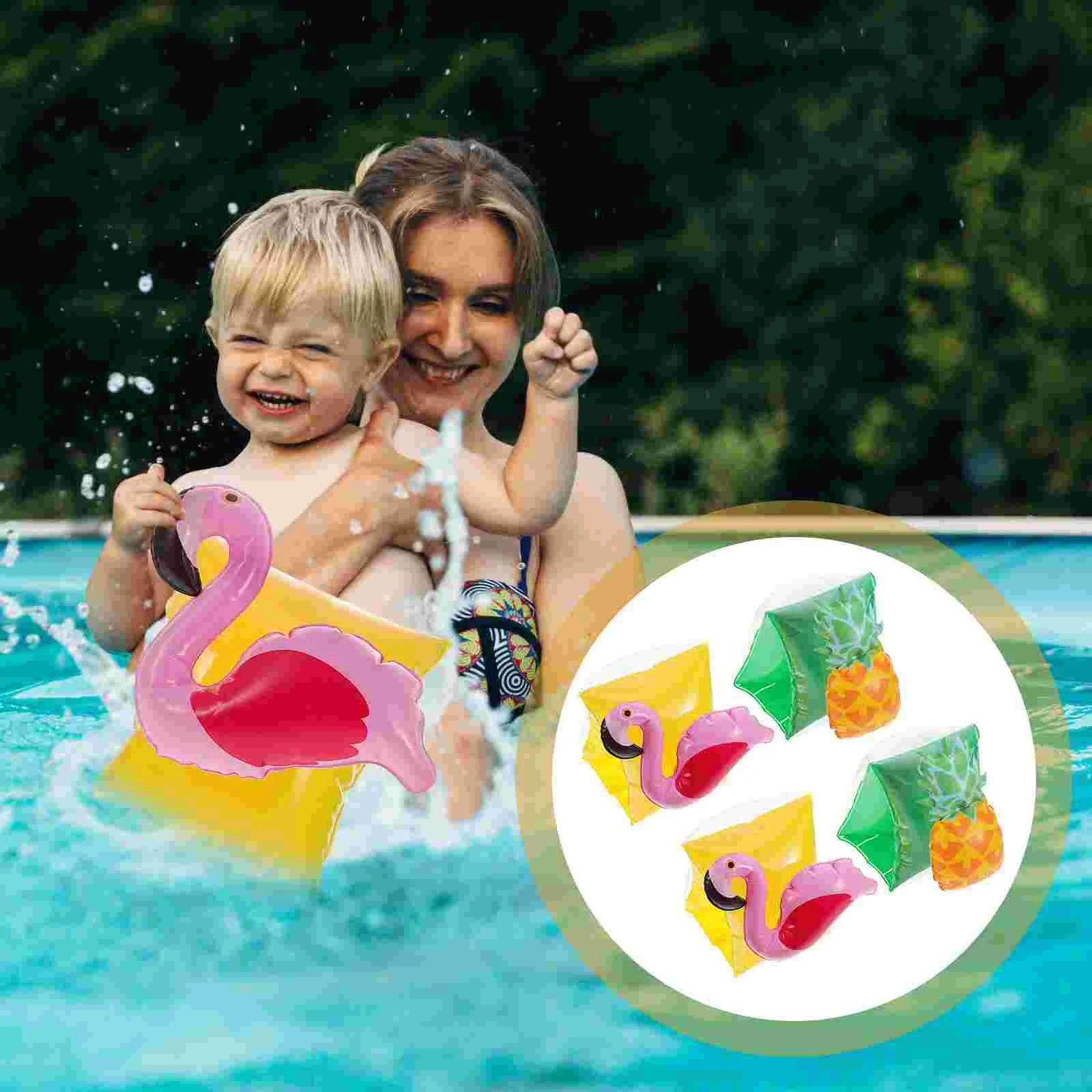 

2 Pairs Kids Floaties for Pool Kids Water Inflatable Pool Party Supplies