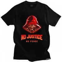 no justice no peace christian t shirt men pre shrunk cotton urban t shirt short sleeved tee tops loose fit clothing gift