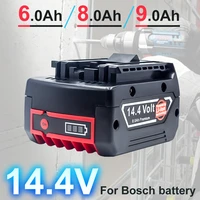 14 4v 6 0ah8 0ah9000mah lithium battery for bosch cordless electric drill screwdriver bat607g bat607g bat614 bat614gcharger