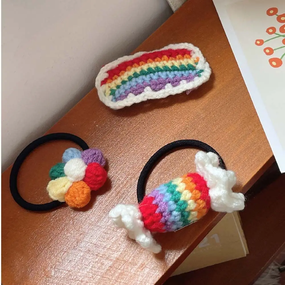 

Sweet Hair Clip Girls Headwear Headdress Candy Female Flower Hair Rope Hair Accessories Korean Style Barrette Women Hairpin