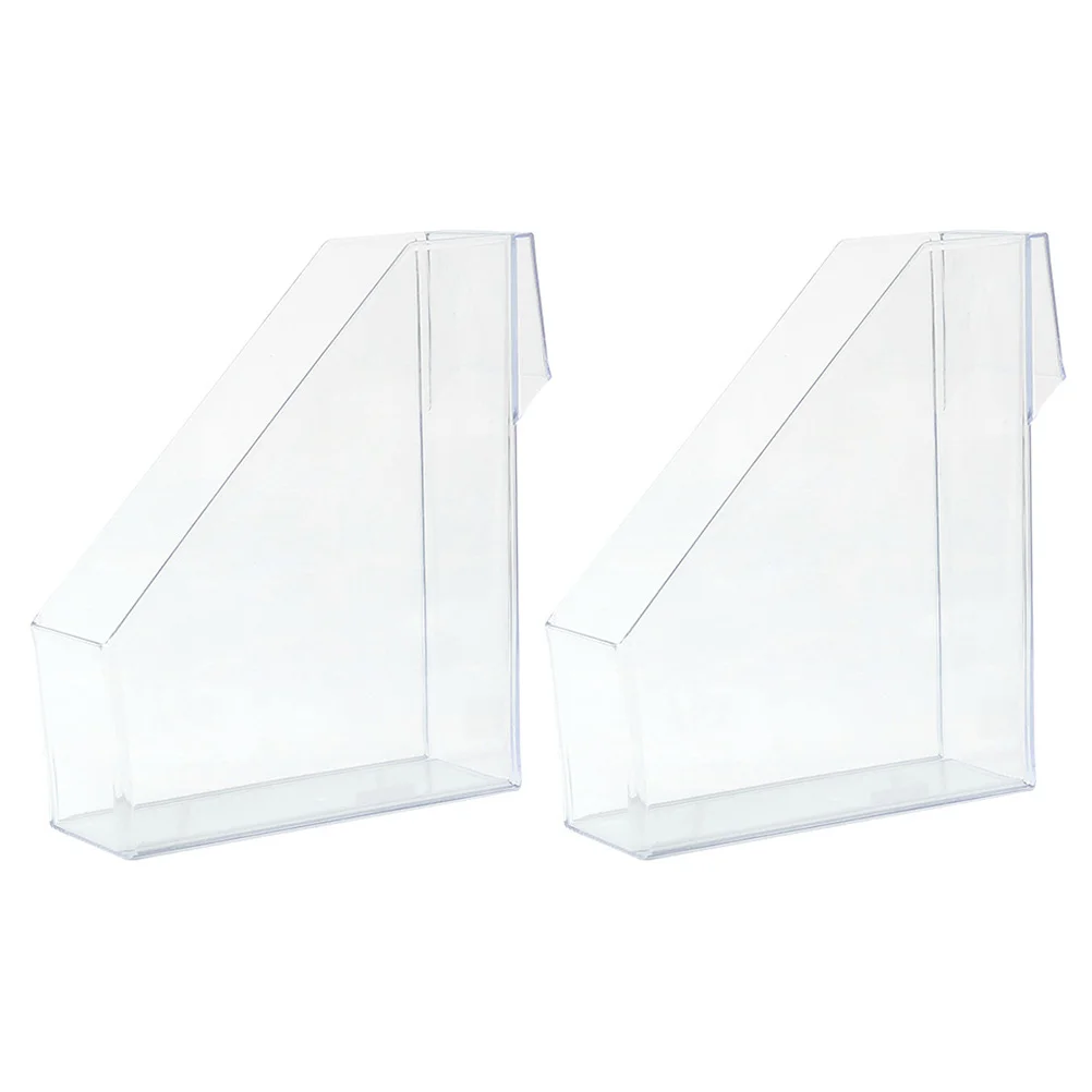 

File Organizer Desktop Magazine Holder Rack Book Sorter Document Desk Acrylic Plastic Sturdy Newspaper Storage Box Stands Office