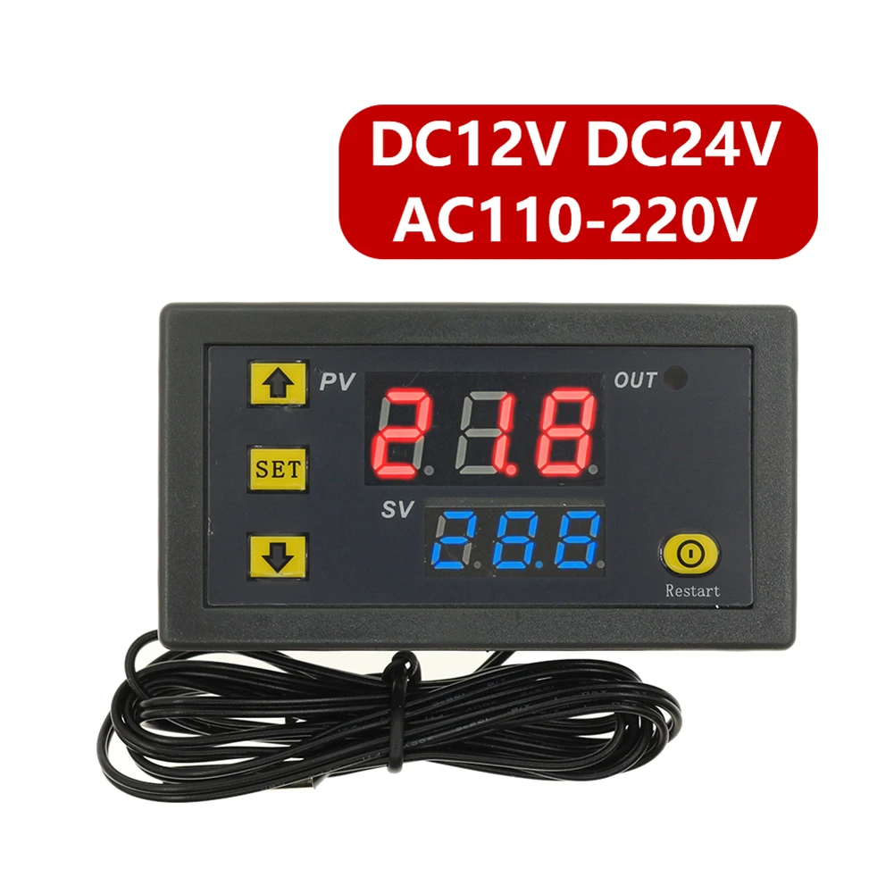 

W3230 DC12V/24V AC110-220V Temperature Controller LED Digital Display Thermostat For Temperature-controlled System