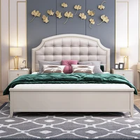 light luxury wood wood bed 1 8 m king bed master bedroom storage bed 1 5 soft clad furniture bedroom