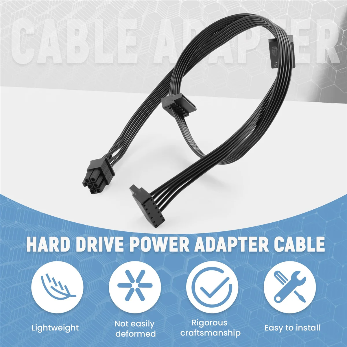 PCIe 6-контактный штекер к 3 SATA кабель питания для Seasonic Focus Plus Platinum FOCUS + серии 850PX 750PX