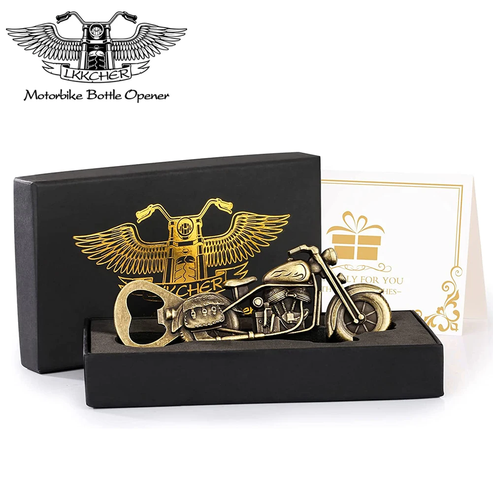 

LKKCHER Beer Bottle Opener Luxury Gift Set for Men Motorcycle Portable Bottle Beer Gadget Beer Accessories Funny Decoration