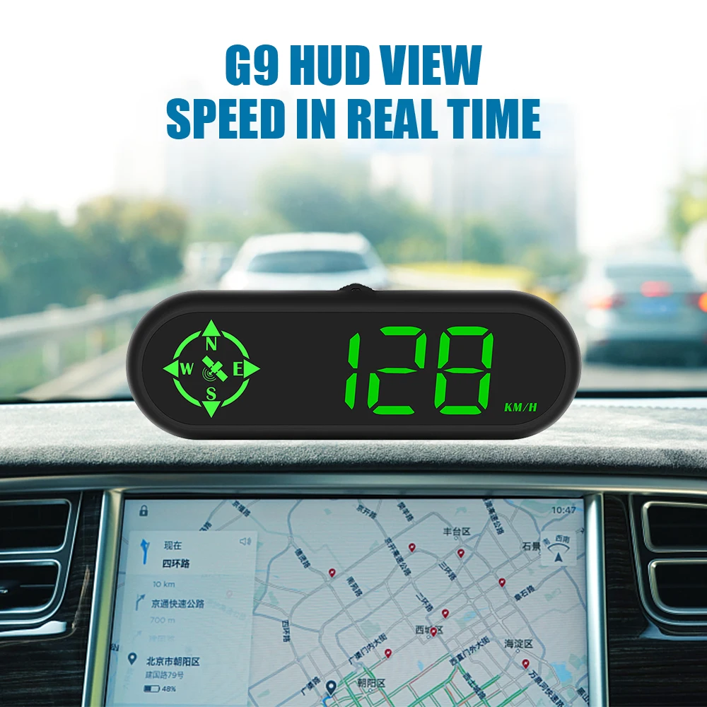 

G9 Car GPS HUD Head Up Display With Compass Clock Speedometer KMH Tester Digital Meter On Board Computer Automotive Accessories