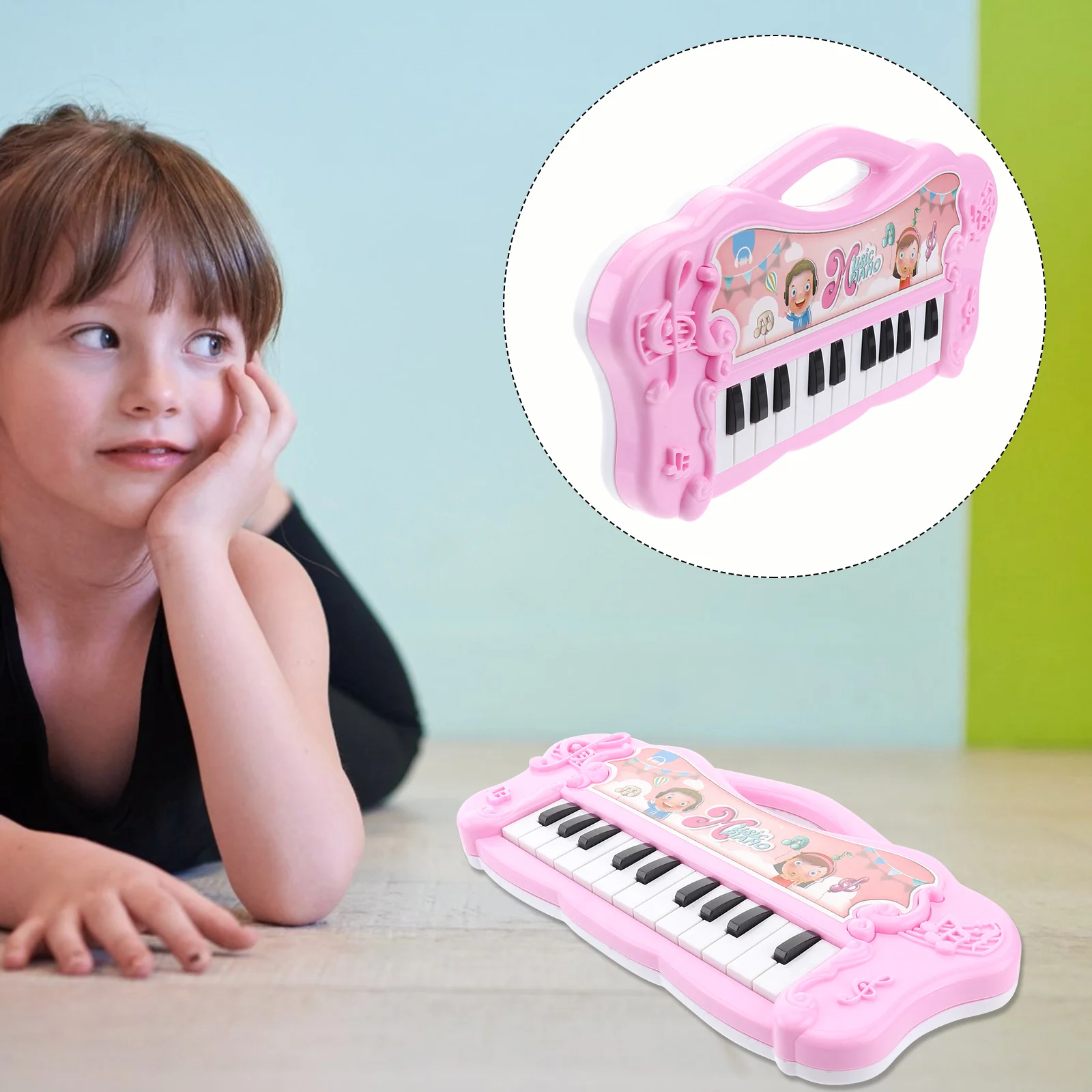 

1pc Kids Electronic Organ Toy Keyboard Music Toy Baby Music Plaything (Pink)