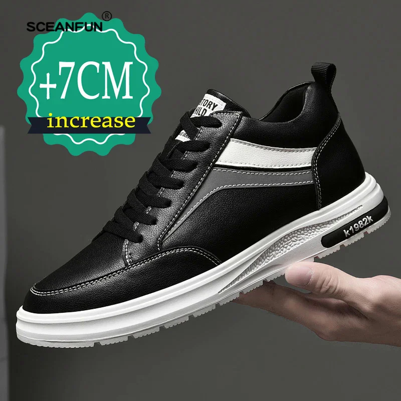 Кроссовки с подъемом мужские туфли-лифты увеличивающие рост стелька из