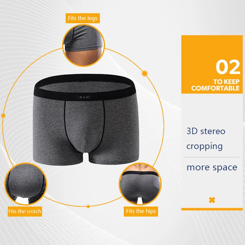 150kg Men's Underwear Mens Cotton Boxers Men Boxer Soft Breathable Panties Male Plus Size Underpants Boxershorts Homme Wholesale