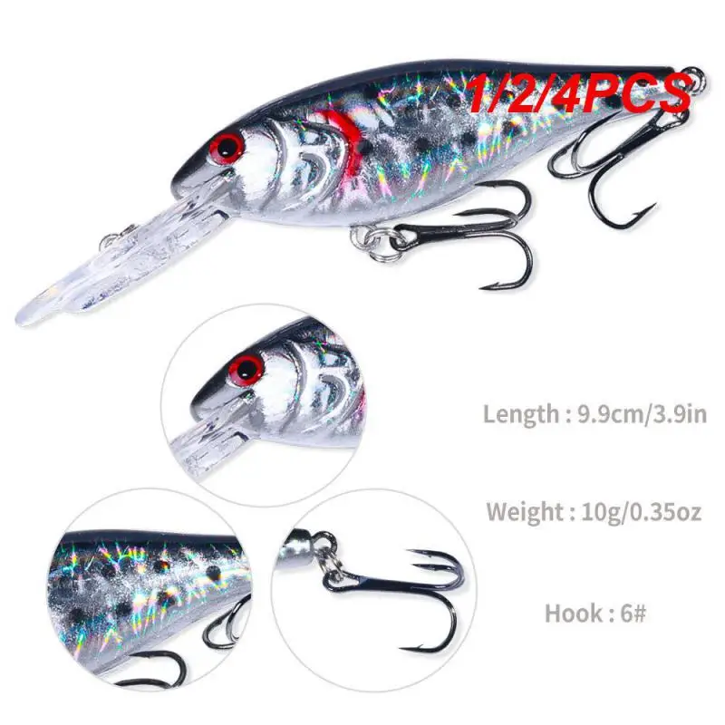 

1/2/4PCS Luminous Shrimp Bait Specification 9.9cm 10g6 Hook Sharp Barbed Hook Light Transmittance Grinding Hook Tip