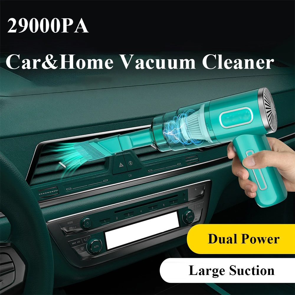 

5000PA Cordless Car Vacuum Cleaner 120W USB Rechargable Portable Household Dual-Use Rechargeable Wet & Dry Vacuums Mini Cleaner