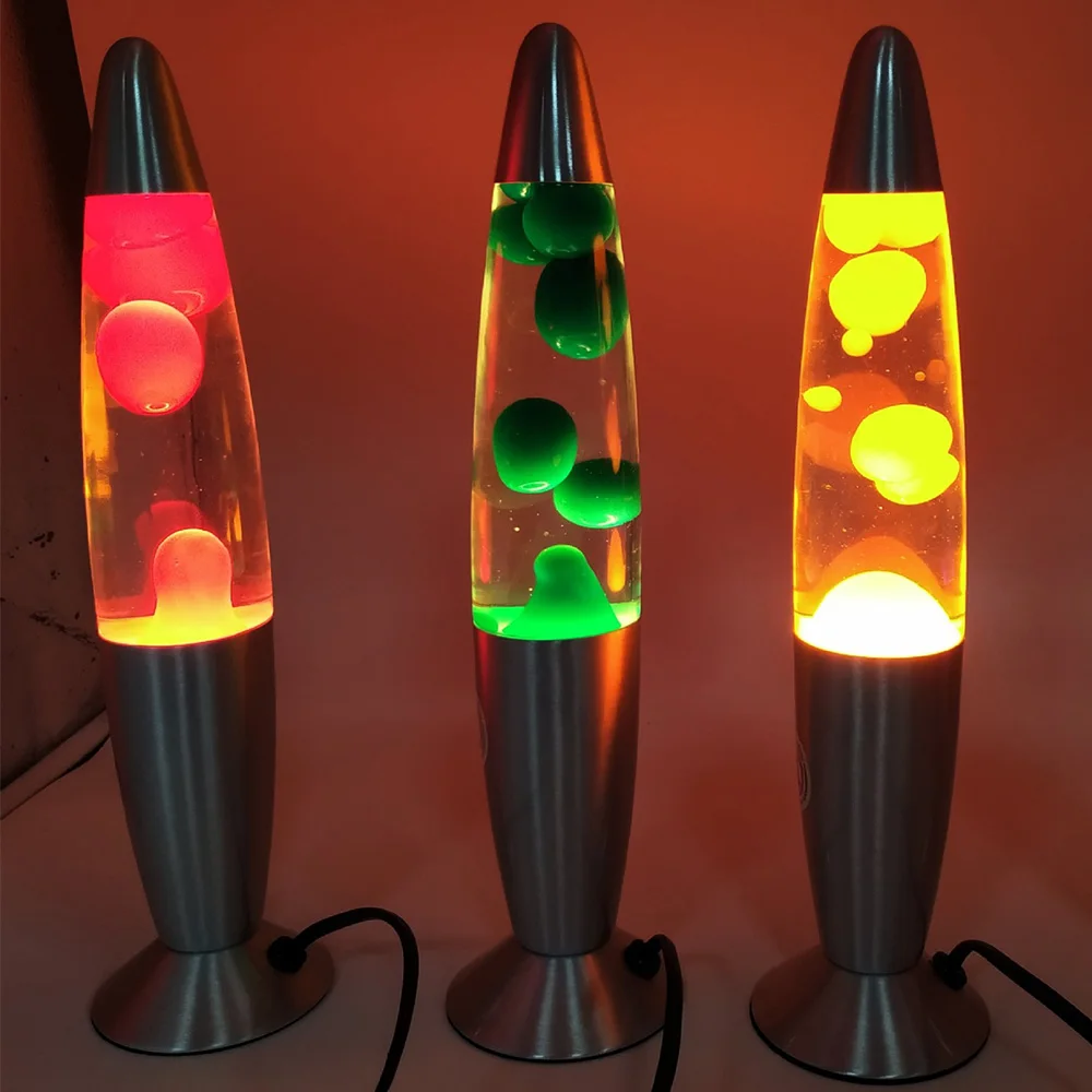 Creative Volcano Lava Night Light Jellyfish LED Lamp Aluminum Alloy Home Livingroom Bedroom Decorative Lights Kid Bedside Lamp