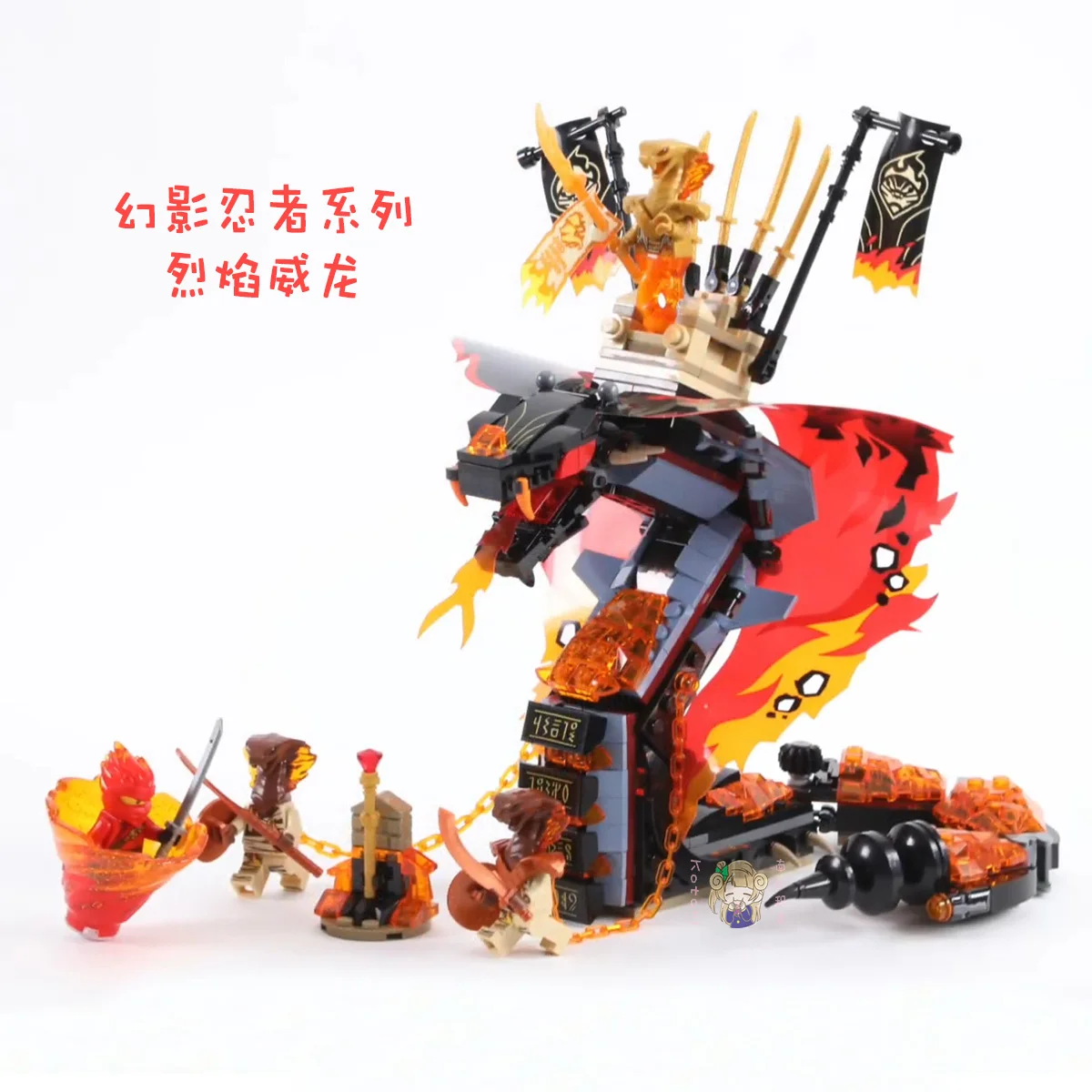 Конструктор Ninja Fire Fang Spinjitzu совместимый с 70674 Ninjagoed snake Kit кирпичи Классическая
