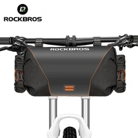 rockbros waterproof cycling bag mountain bicycle front tube bag pouch mtb basket handlebar frame roll storage bike accessories