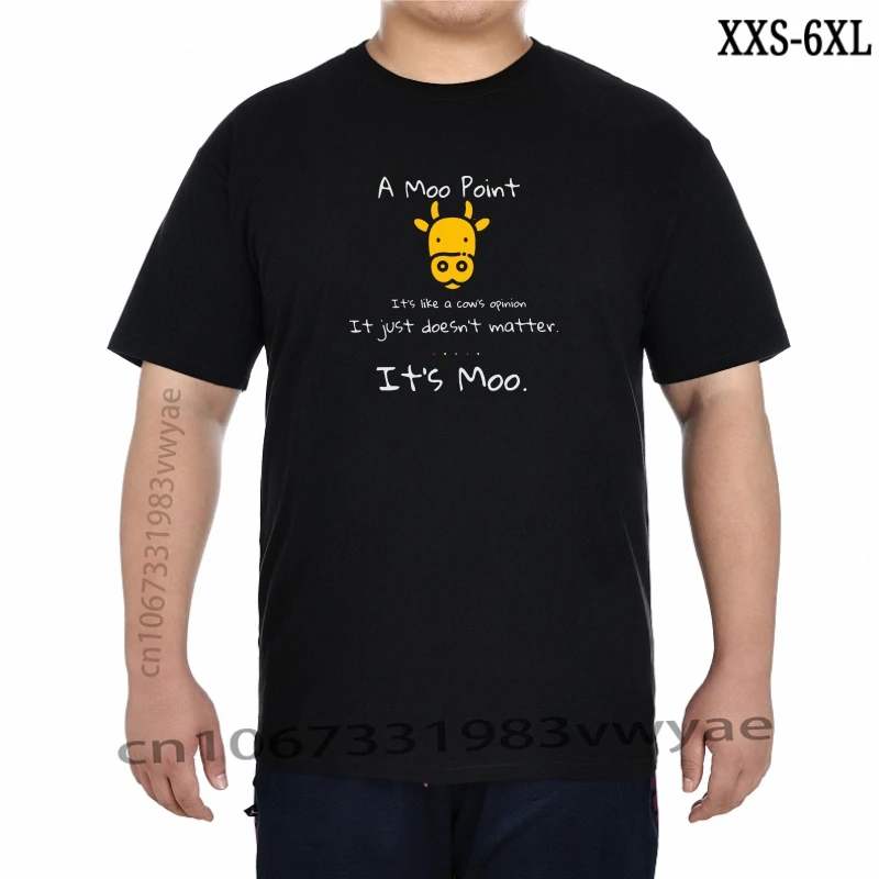 

A Moo Point It Doesn'T Matter It' Moo Friends Meme Black TShirt Joey Tribbiani Fashion Cool Tee Shirt XXS-6XL