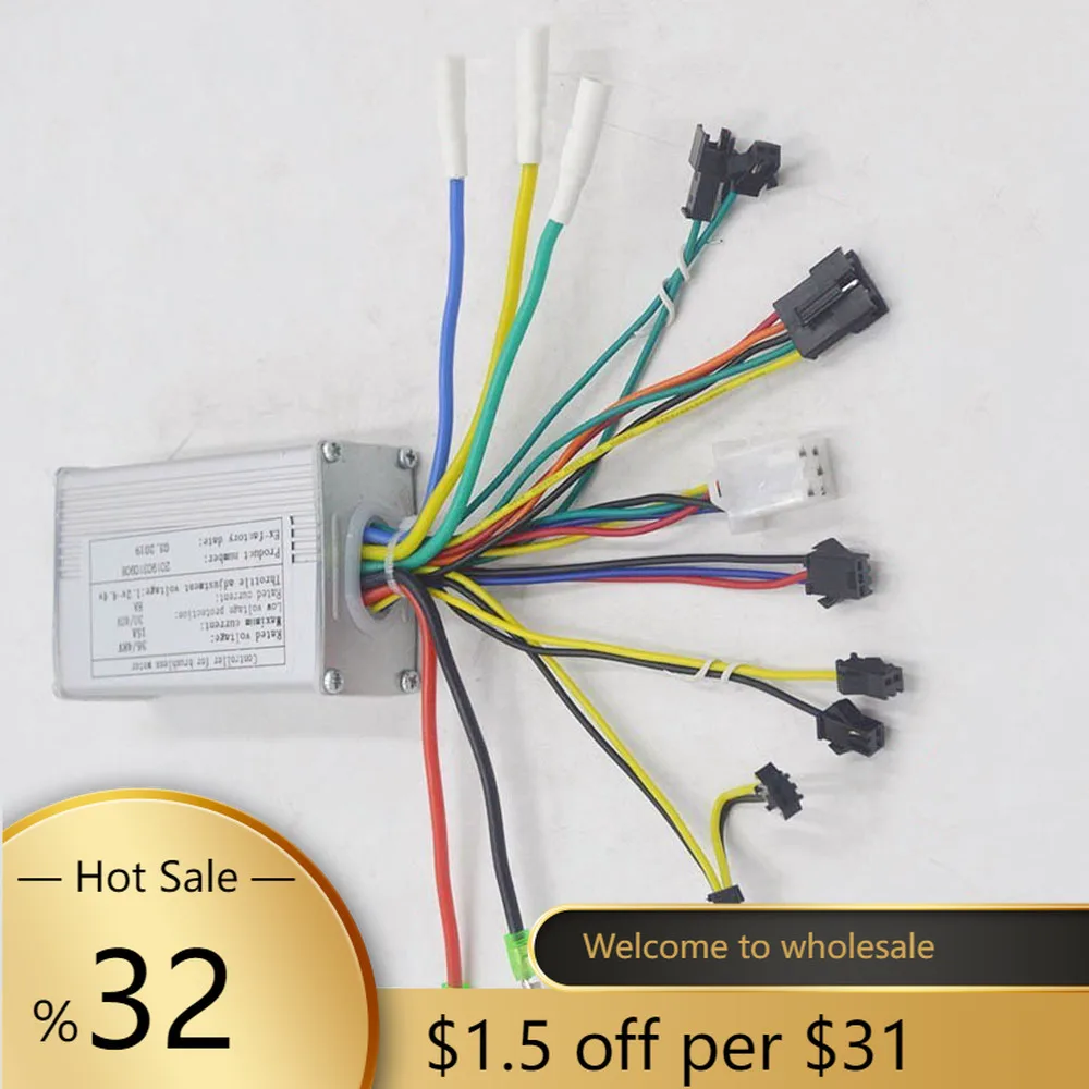 

36V/48V 350W Brushless Controller Square Wave Speed Controller For Electric E-bike Scooter Folding Bike