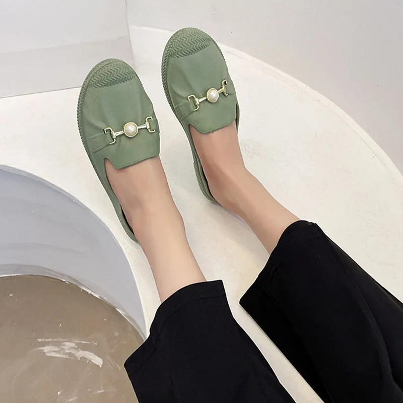 Мюли женские с круглым носком повседневные легсветильник шлепанцы мягкая