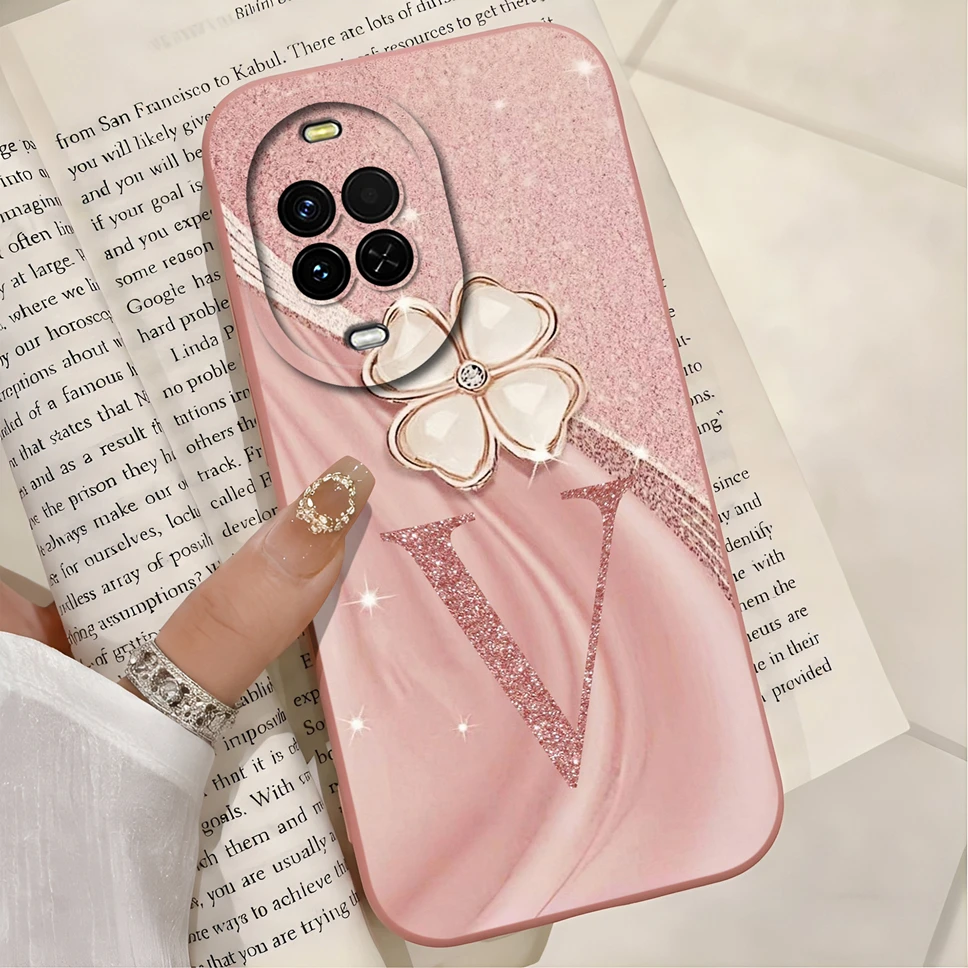 Фото Чехол для телефона Huawei Nova 15 Pro Max Capa Luruxy с буквами от A до Z, гладкий защитный чехол для Huawei Nova 15 Pro Max, мягкий бампер №5