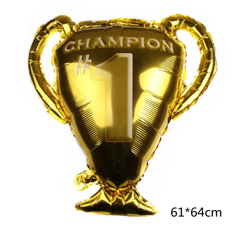 

Champion Trophy Shape Sports Theme Party Decoration Aluminum Film Balloons 5pcs